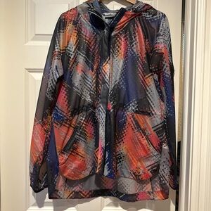 Athleta Rain Jacket Lightweight Hooded Windbreaker Full Zip XL